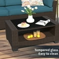 thumbnail image 3 of SHGJ&SOFT 7 Piece Patio Furniture Set, Wicker Outdoor Sectional Sofa with Washable Cushion Covers and Tempered Glass Table, Rattan Conversation Set for Poolside, Lawn, Balcony, 3 of 12
