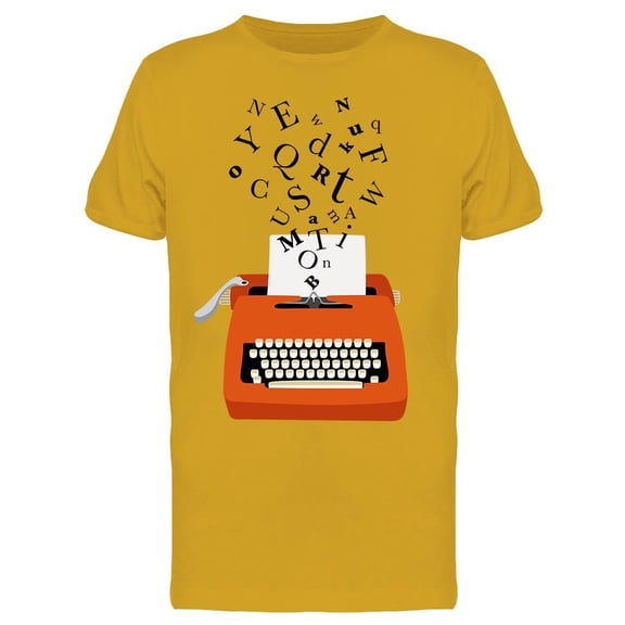 Writer's Flying Letters T-Shirt Men -Image by Shutterstock, Male x-Large