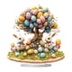 thumbnail image 2 of Adorno de de Pascua, adorno de mesa, huevos coloridos, manualidades decorativas DIY, decoración acrílica plana 2D para fiesta de oficina y, 2 of 8