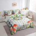 thumbnail image 3 of Homewish Western Farmhouse Cabin Bedding Comforter Set 7pcs, Jungle Mushroom Plant Queen Bedding Sets, Dreamy Blue Butterfly Reversible Queen Sheet Sets, Microfiber Bedroom Decor, 3 of 7