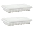 thumbnail image 1 of 2 moldes para cubitos de hielo de 16 rejillas con tapa Ormromra color blanco, 1 of 4