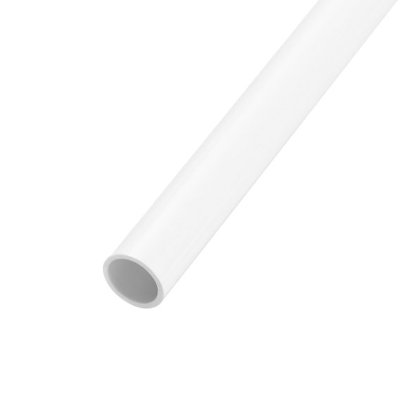 Uxcell Rigid Round Pipe White High Impact for Water Pipe 0.35 x 0.43"