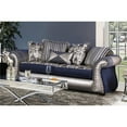 thumbnail image 1 of Furniture of America Ivy Traditional Sofa in Navy and Silver, 1 of 4