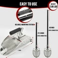 thumbnail image 2 of Sand Scoop for Metal Detecting, Stainless Steel Metal Detector Scoop with Long Steel Handle, Sand Sifter for the Beach, Metal Detector Accessories, Metal Detecting Shovel, Sand Flea Rake for Beach, 2 of 7