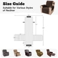 thumbnail image 2 of WETRBWEH Recliner Chair Cover with Pockets, Waterproof Non-Slip Washable Recliner Cover Furniture Protector for Home, Brown 23", 2 of 9