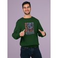 thumbnail image 2 of Eclipse Planet Techno Style Sweatshirt Men -Image by Shutterstock, Male Large, 2 of 4