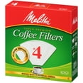 Melitta 4 White Cone Coffee Filters, 100 Ct