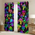 thumbnail image 2 of Feelyou Neon Glowing Mushroom Curtains Pack of 2 (42x84 Each), Mystic Stars Galaxy Curtains Blackout,Teens Kids Boys Girls Bedroom Curtains, Living Room Curtains Decor, 2 of 6
