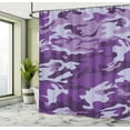 thumbnail image 4 of Ambesonne Camouflage Shower Curtain, Purple Toned Waves, 69"Wx70"L, Purple Pale Grey, 4 of 4
