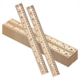 thumbnail image 1 of Reglas de Madera (Paquete de 60), 30 cm (12 Pulgadas), con 4 Agujeros, para la Escuela, la Oficina, el Dibujo y el Aula., 1 of 5
