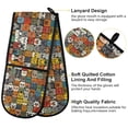 thumbnail image 4 of Dailycode Double Sided Oven Mitt with Loop Heat Resistant Kitchen Long Potholders 7" x 35" Many Cats Face, 4 of 6