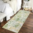 thumbnail image 3 of CAROMIO Abstract Runner Rug Non Slip Living Room Rug Modern Carpet Stain Resistant Rug Colorful Rug Contemporary Accent Floor Carpet for Bedroom, 2' x 6' Yellow Green, 3 of 6