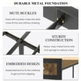 thumbnail image 5 of Sha Cerlin Queen Size Metal Platform Bed Frame, Industrial Wooden with Rivet Headboard and Steel Slat Support, Brown, 5 of 7