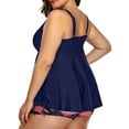 thumbnail image 4 of Women Plus Size Tankini Swimsuits Flowy 2 Pieces Bathing Suits with Shorts, 4 of 9