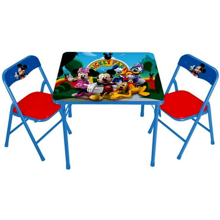 Mickey Mouse Club House Table with 2 Chairs