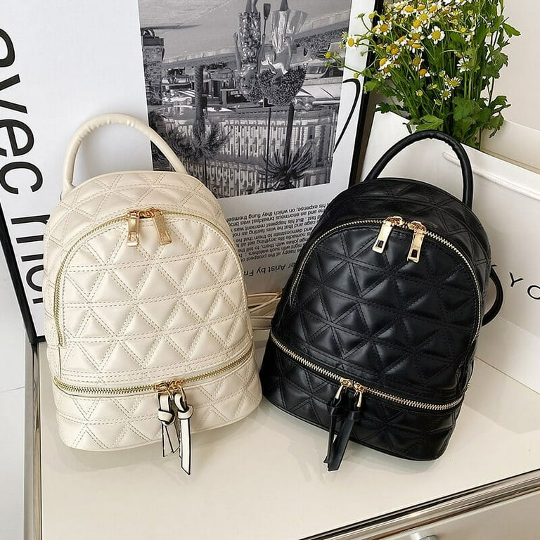 CoCopeaunts Fashion Leather Backpack Women Solid Color Luxury Designer Backpacks Female High Quality Small School Backpack for Teenage Girls Walmart