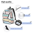 thumbnail image 4 of Bixox Cartoon Dinosaurs Printing Canvas Backpack Lightweight Casual Travel Backpack School Backpack Fits 15.6 Inch Notebook, 4 of 5
