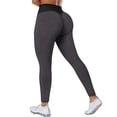 thumbnail image 1 of Pantalones Pantalón de yoga de cintura alta Pantalón para correr de entrenamiento opaco que moldea la cadera para mujer Kuymtek Negro T XXL para Mujer, 1 of 7