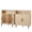 Wood, variant on SUNCOZE Fluted Sideboard Cabinet with Storage, Modern Coffee Bar Cabinet with Shelf, Wood Console for Living Room, Walnut