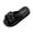Black, variant on Beige Ladies 2026 Summer Comfy Weaving Slide Slippers Bow Thong Design Flat Beach Pool Footwear