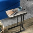 thumbnail image 6 of Schofield Adjustable Metal Side Table with Hidden Storage, Sand Black and Light Gray, 6 of 9