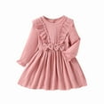 thumbnail image 2 of piuwrlz Ones Piece Dress for Kid Girls Bow Knot Cotton Skirts One Piece Skirt Set Pink Size 7Y, 2 of 7