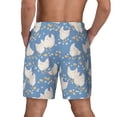 thumbnail image 2 of Lsque Mens Swim Trunks Funny Chicken Pattern - Bathing Suit Compression Liner - Beach Swim Shorts Swimwear - (S-3XL) - Stretch Quick Dry -Medium, 2 of 9