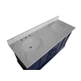 thumbnail image 2 of Bella 60" Double Bathroom Vanity with Royal Blue Cabinet and Carrara Marble Top, 2 of 6