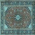 thumbnail image 1 of Ahgly Company Indoor Square Persian Light Blue Traditional Area Rugs, 4' Square, 1 of 4