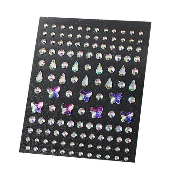 Vogacara Gemas para la cara de los ojos, pegatinas autoadhesivas de diamantes de imitación, cuentas ostentosas, maquillaje con purpurina de Tratamientos faciales Tipo 2