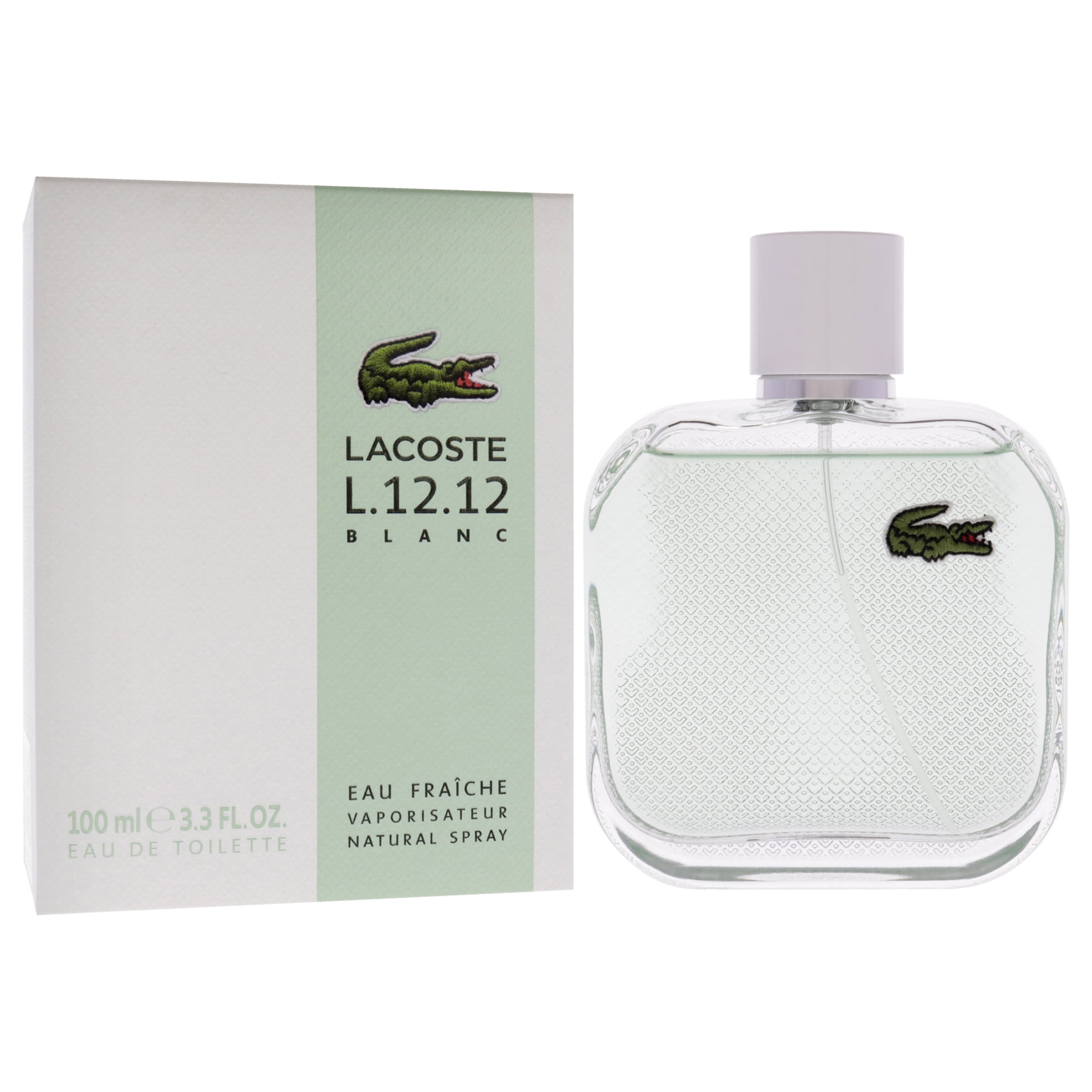 Lacoste L.12.12 Blanc Eau Fraiche for Men 3.3 oz Eau de Toilette Spray