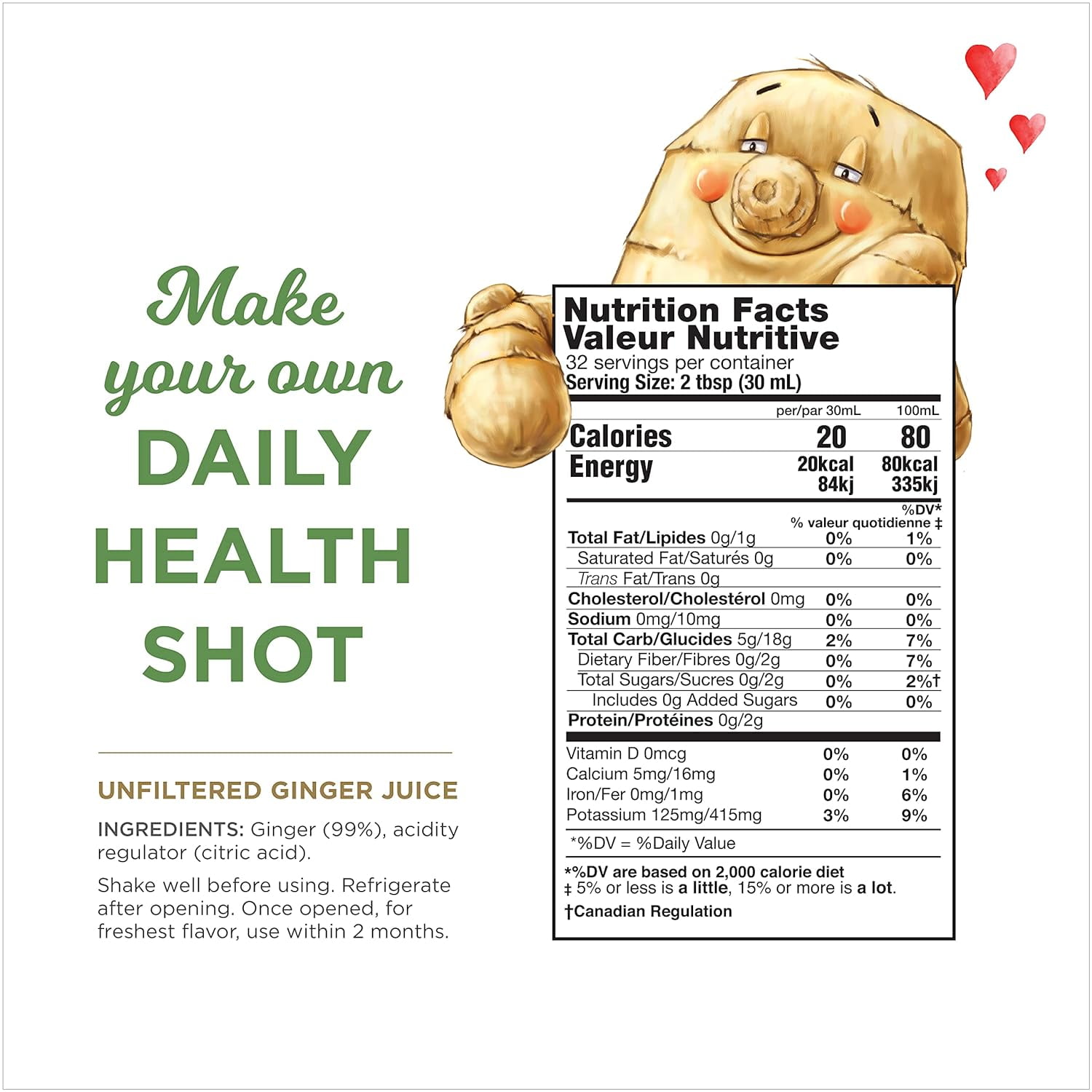 The Ginger People 99% Pure Ginger Juice w/Citric Acid - 32oz - Pack of 1