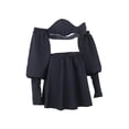 thumbnail image 4 of Falda Top corto para mujer + Mini falda Conjuntos de falda corta de verano Ropa de club de moda (Negro M) Kuymtek Negro T M para Mujer, 4 of 9