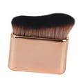 thumbnail image 2 of Brocha para base, difuminadora, cobertura total, brocha autobronceadora profesional, herramienta de maquillaje para bronceador, colorete y rostro. Oro rosa, 2 of 8