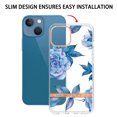 thumbnail image 3 of Feishell Case for Apple iPhone 14 6.1 inch,Fashion Flower Pattern Flexible Silicone Shockproof Cover for Women Girls Slim Transparent Phone Case Support Wireless Charging,C, 3 of 11