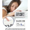 thumbnail image 4 of Rechargeable Alarm Clock, Digital Alarm Clock Mains Powered Bedside With Adjustable Brightness, 12/24 Hours Date And Temperature Display Snooze Functi, 4 of 5