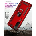 thumbnail image 4 of TechCircle Samsung Galaxy S21 Case, Ring Holder Kickstand Magnetic Hybrid Rugged Shockproof Cover, Red, 4 of 7
