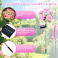 thumbnail image 6 of Oziral Solar Garden Lights Outdoor, 2 pack Waterproof LED Flower Solar Powered Stake Lights, Patio Lawn Grave Backyard Pathway Yard Decor, 8 Modes, 6 of 9