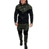 Julygoo Men s Camouflage Stitching Hooded Casual Sporty Tracksuit