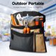 thumbnail image 3 of Bolsa de almacenamiento de herramientas para exteriores portátil con varios bolsillos riñonera de lona, 3 of 6