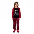 thumbnail image 5 of LuLiaMenton Family Christmas Pajamas, Red Black Plaid Jesus Season Matching Sleepwear, 8-9Y-Kid, 5 of 6