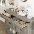 thumbnail image 4 of Homfa 47.2" W Farmhouse Console Table with 2 Drawer, Hall Tables with Open Storage Shelf, Sofa Table for Living Room Foyer Hallway Dining, Wash Gray, 4 of 7