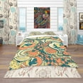 thumbnail image 2 of Designart 'Floral Pattern Background' Bohemian & Eclectic Duvet Cover Set, 2 of 4