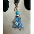 thumbnail image 4 of Wrapables Hanging Fashionista Doll Keychain, Crystal Rhinestone Keyring Bag Charm, Blue Rose, 4 of 5