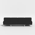 thumbnail image 3 of YYAo Upholstery U-Shaped Fabric Sofa Couch with Two Imperial Concubine Iron Feet 4 Seats for Living Room, Black, 3 of 9
