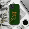 thumbnail image 6 of Christian Faith Phone Case, Jesus is the Way Inspirational Bible Verse Design, Religious Motivational Protective Cover for iPhone 17 16 15 14 13 12 11 Pro Max Plus Mini, 6 of 6