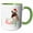Green/White, variant on 3drose, Pug Dog Dressed for the Holiday with Fleas Navidog Funny Typography, 11oz Mug