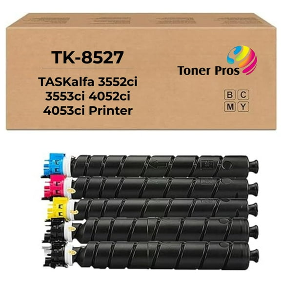 Toner Pros TK-8527 Toner Cartridge - Compatible for Kyocera TASKalfa 3552ci 3553ci 4052ci 4053ci Color Printers, 4-Color Pack KCMY - Yield 30,000 Black & 20,000 Colors Pages