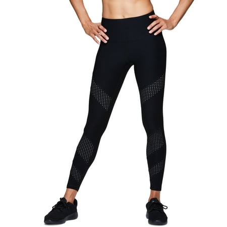 Jacquard Leggings - RBX Active Women's Workout Yoga 7/8 Legging with Side Detail