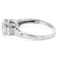 thumbnail image 3 of Ioka - 14K Solid White Gold 1 Ct. 3 Round Tri Stone CZ Wedding Engagement Ring - Size 9, 3 of 6